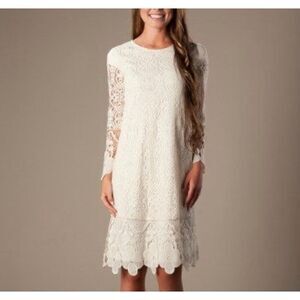 Latter Day Bride & Prom Your Moment Lace Long Sleeve Modest Dress Women's Medium